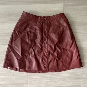 Free people faux fur skirt size 2